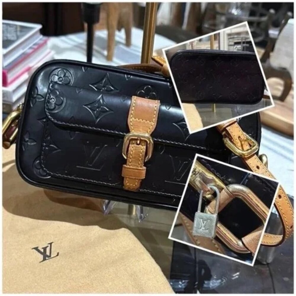Authentic Louis Vuitton Christie Matte Vernis MM Crossbody